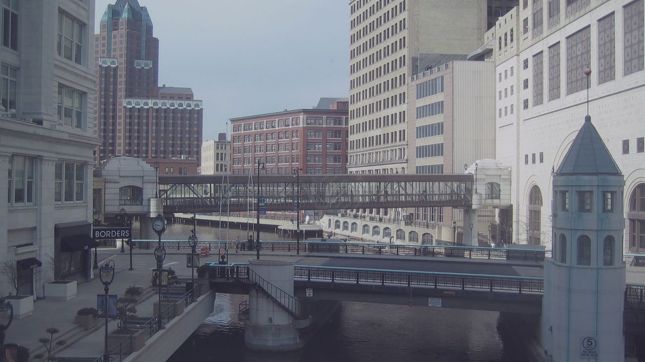 Street view of Milwaukee, Wisconsin.